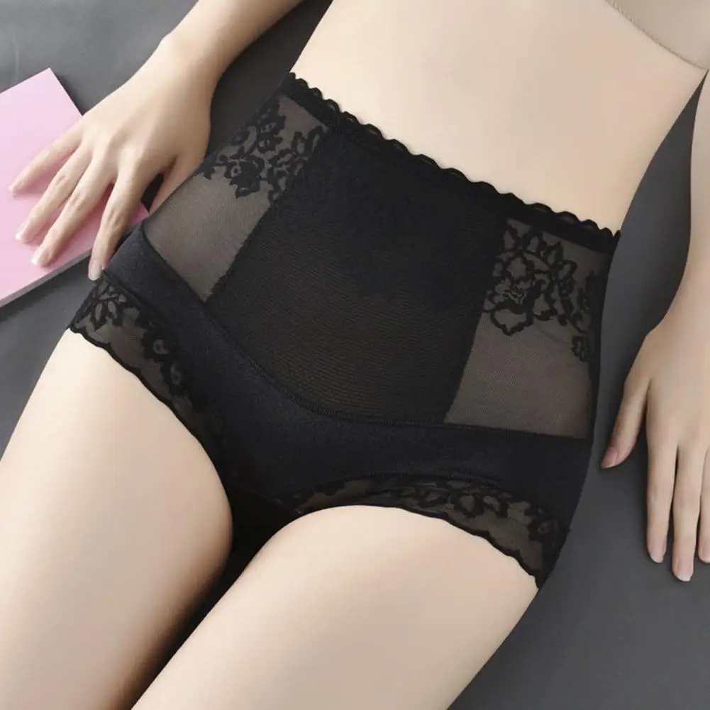

Women Lace Embroidery Flowers Panties Sexy High Waist Butt Lifter Briefs Control Tummy Slim Seamless Underwear Lingerie трусы