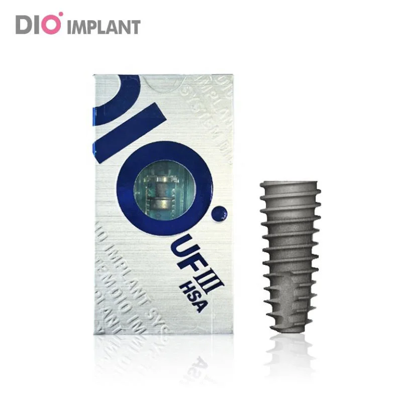 Dental DIO UFIII HSA Implant Fixture Internal Hex Submerged Type Grade 4 Titanium SLA Surface for Dental Surgery