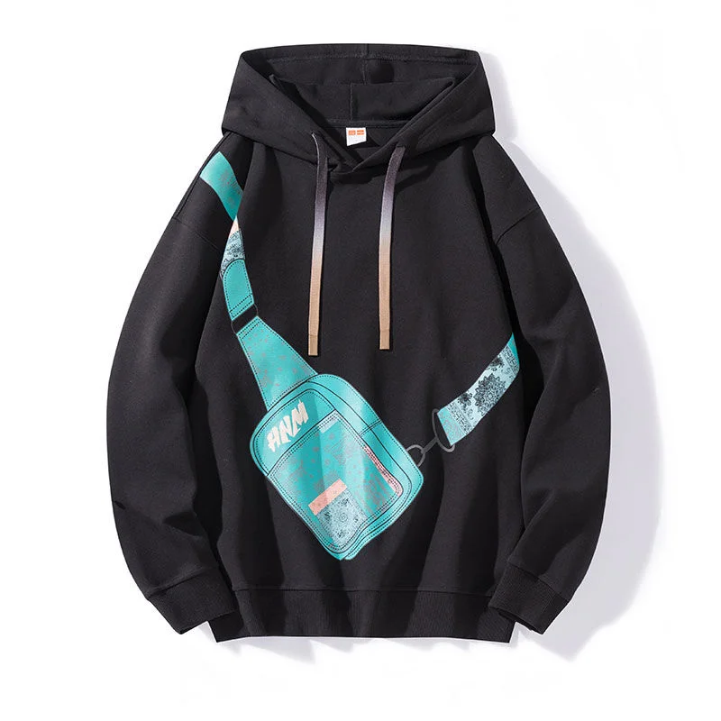 

Printed Hooded Sweatshirts Casual Long Sleeve Sports Bottoming Shirt Oversize Hiphop Coat Loose Thin Pullover Spring Men Clothes