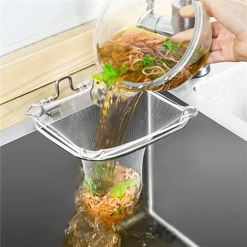 1/50Pcs Disposable Kitchen Sink FilterMesh Sewer Garbage Filter Meal Residue Pool Mesh Bag Drainage Screen Sink Garbage Net