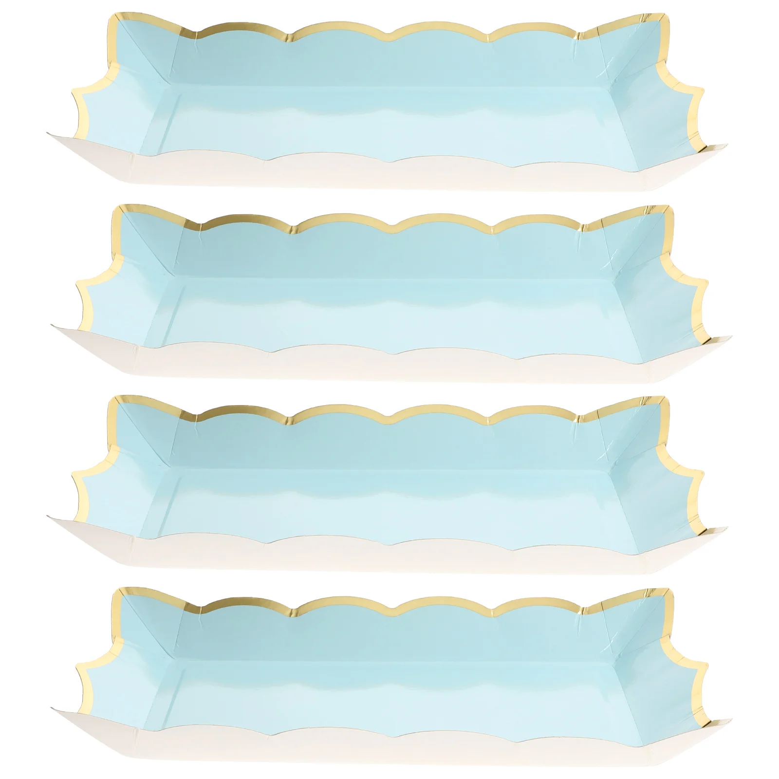 4pcs Rectangle Cardboard Serving Platters Dessert Trays Disposable Serving Trays and Platters Fruit Trays for Parties 5