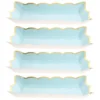 4pcs Rectangle Cardboard Serving Platters Dessert Trays Disposable Serving Trays and Platters Fruit Trays for Parties 5