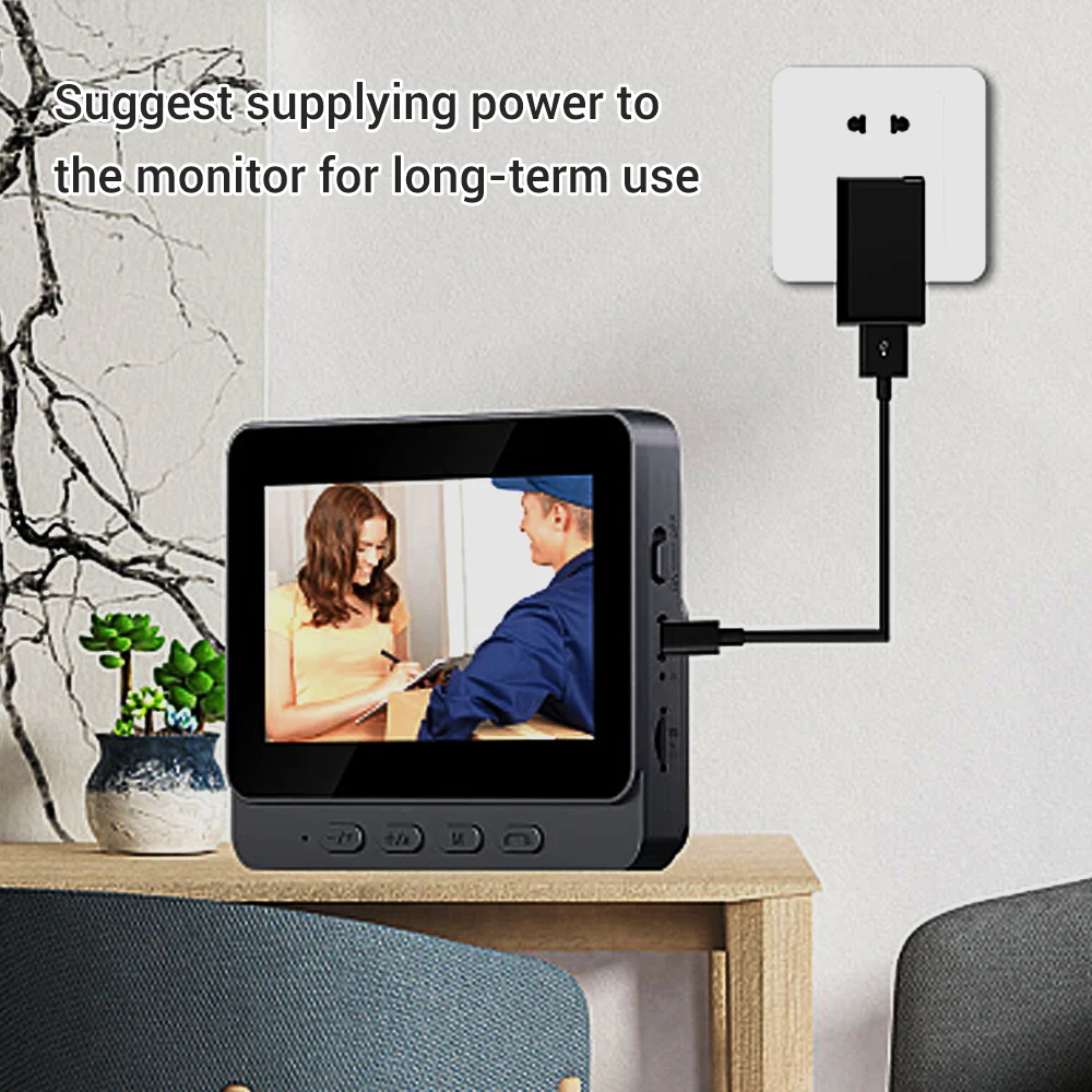 X8 2.4G WiFi Video Doorbell Video Intercom 4.3 Inch Home Security Smart Door Bell Intercom IR Night Vision Smart Eye Peephole
