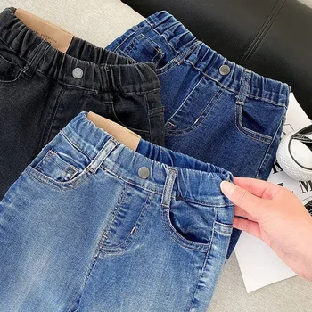 بنطال جينز مبطّن بالفرو للأطفال – دفء وأناقة شتوية — صورة 6
