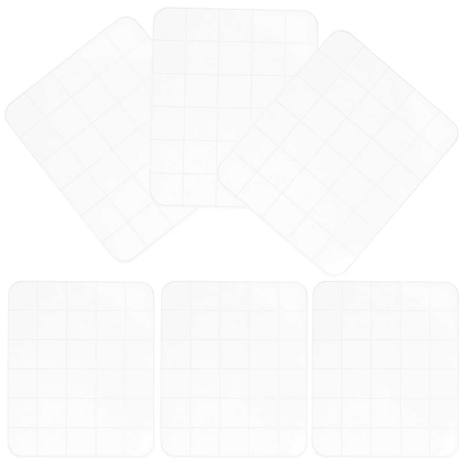 

6 Pcs Acrylic Stamp Block Plate Clear Board Supplies Stamping Blocks White Transparent