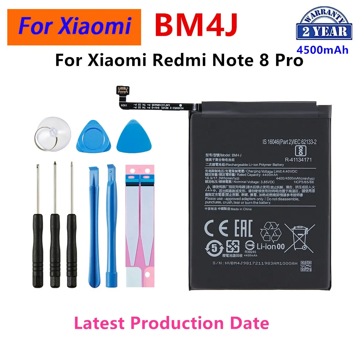 Batterie Pour Xiaomi Redmi Note 8 Pro - Modèle BM4J - Neuf Dans Son Emballage D'origine