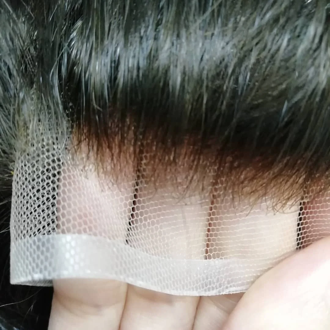 Toupee for Men Hollywood Prosthesis European Virgin Human Hair Units Curly Wave Men Toupee Hair Real Human Replacemet 4
