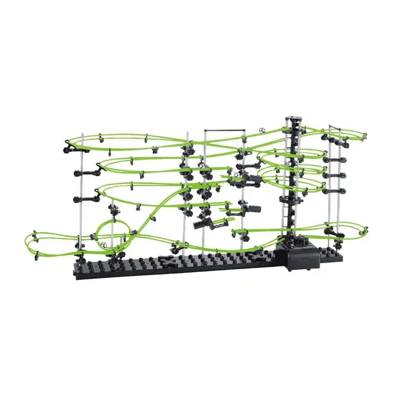 Marble Coaster Run With Motor Set Marble Runs Battery-Powered Design Educational Roller Coaster Kit Race Game For Ages 14