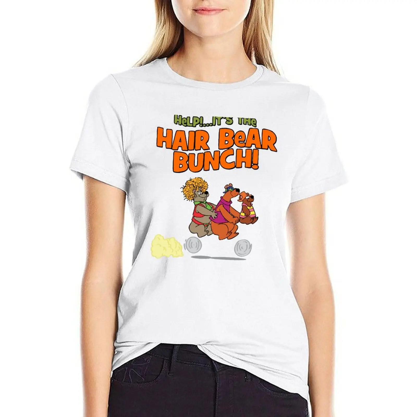 

hair bear bike T-shirt korean fashion Female clothing new edition t shirts for Women