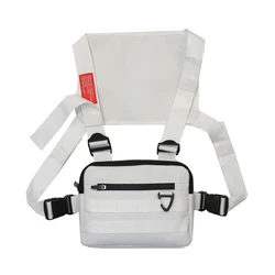 Unisex Streetwear Oxford Cloth Shoulder Vest Bag (WHITE)
