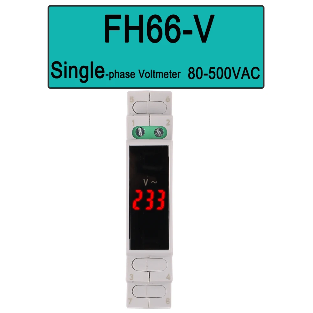 Din Rail Mount Voltage and Current LED Digital Display Meter