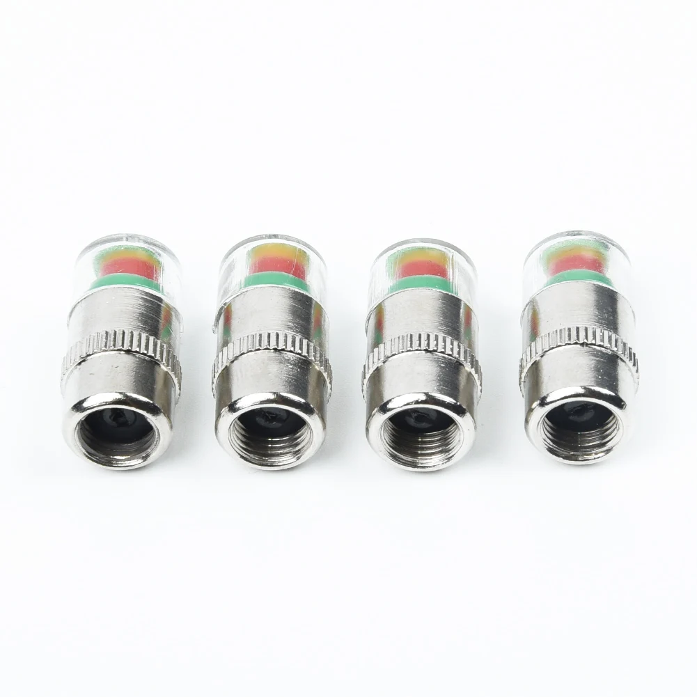 

4pcs Automobile Wireless Tire Pressure Cap Valve Nozzle Tire Pressure Gauge Monitor External Tire Pressure Detection PSI Sensor