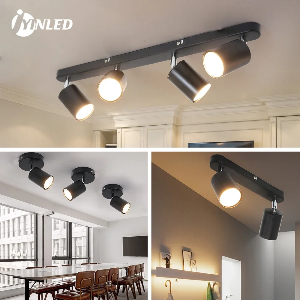 

GU10 LED Ceiling Light LED Chandeliers Rotatable Angle Adjustable Lamp for Living Room Bedroom Spot Lighting