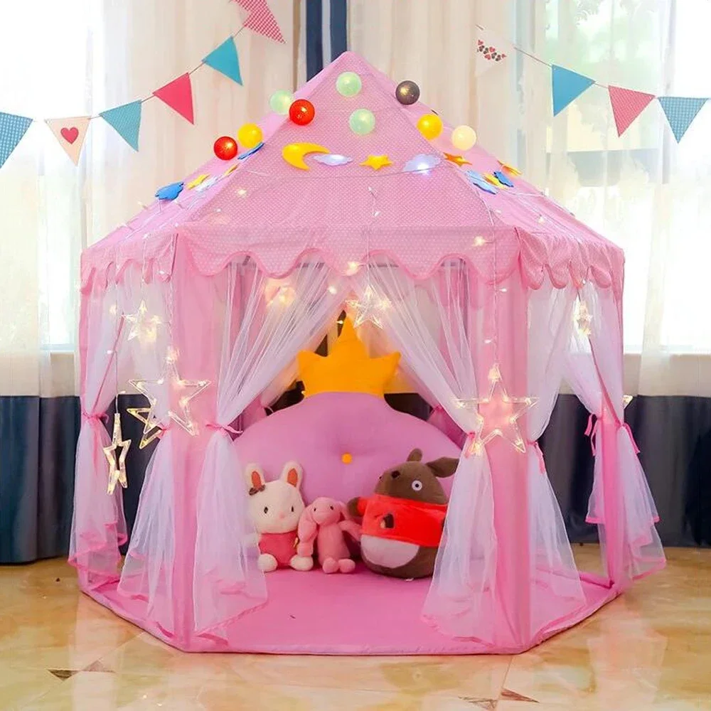 Children Toy Tent Portable Children's Tent Tent Toys For Girls Princess Castle Tipi Infantil Teepee Baby Christmas Gifts