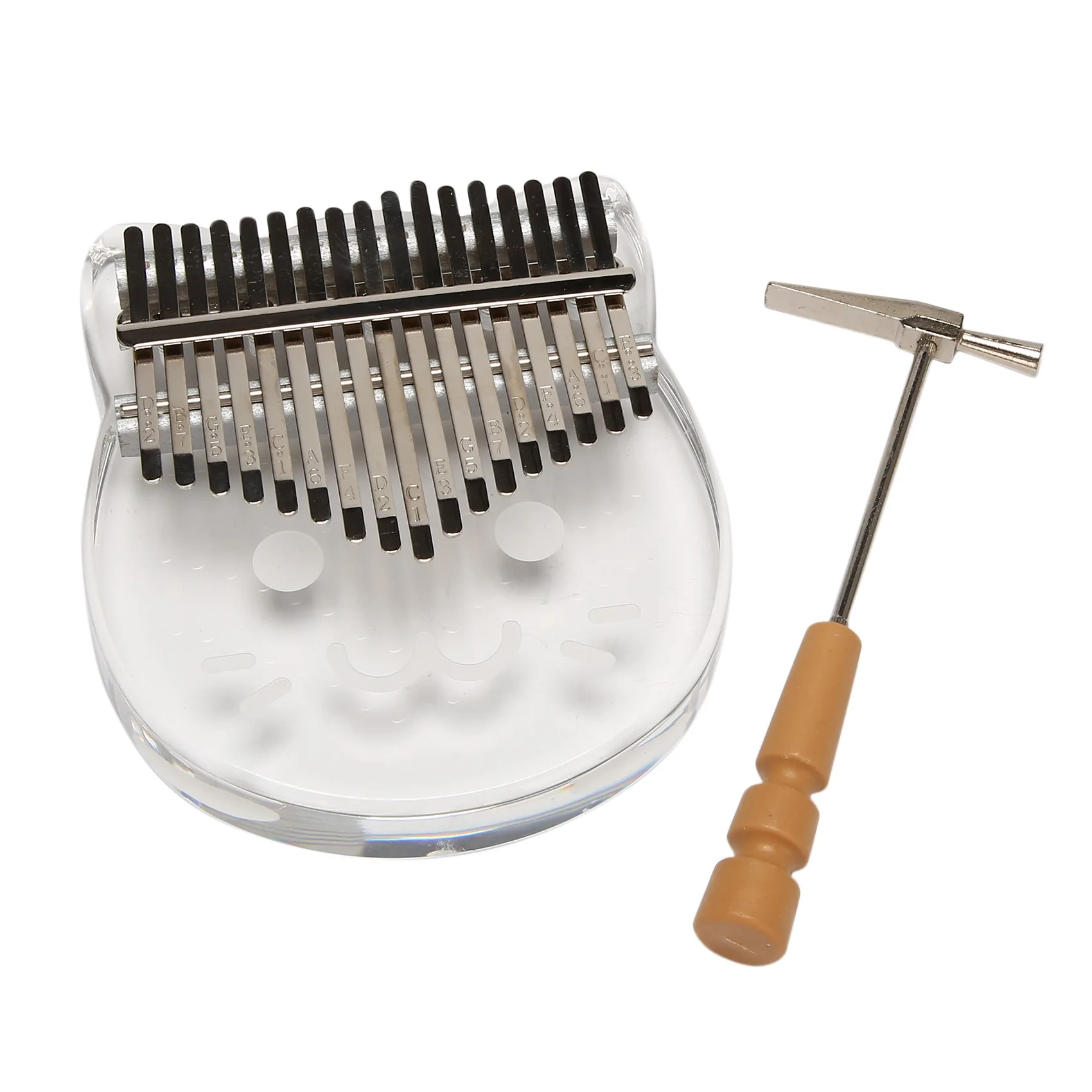 

17 клавиш пианино для большого пальца мультяшное прозрачное акриловое пианино для пальцев портативный для детей взрослых и начинающих инструмент