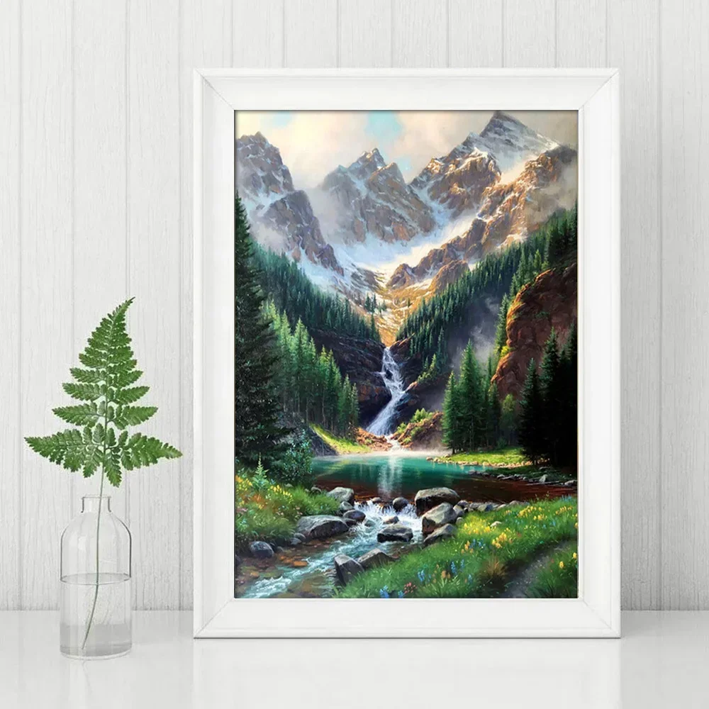 5D DIY Diamond Painting Moon Tree Cross Stitch Kit AB Round Diamond Landscape Embroidery Sailboat Mosaic