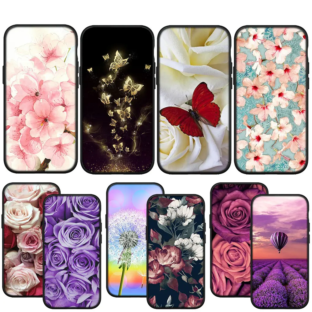 Rose Infinity On Purple Lavender Flower Cover Custodia Per Telefono Per Apple Iphone 15 14 13 12 11 Pro Xs Max Xr 6S Plus + Se 15 + Custodia