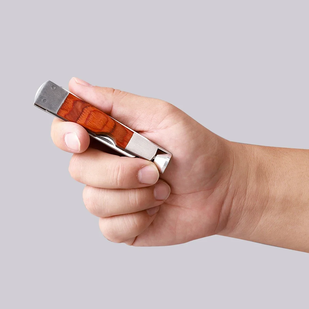 Smoking Pipe Cleaners Tobacco Smoking Accessories Smoking Accessories 3 in 1 Red Wood Tobacco Smoking Stainless Steel Pipe Clean Tool for pipe tobacco press rod pipe channel and bowl cleaning