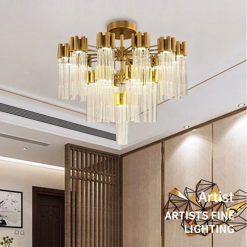 

Modern glossy glass ceiling chandelier living room bedroom hotel hall villa chandelier home decoration fixtures