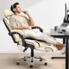 6-Point Massage Office Chair, with Footrest Heated Executive with Reclining Backrest, Ergonomic Gaming Chair with Padded Armrest 1