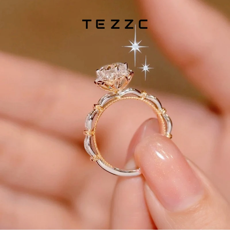 Shop LC - Anillo De Compromiso De Moissanita Para Mujer