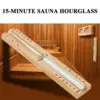 Portable Wooden Sand Clock Timer Hourglass 15 Minutes Sand Timer Set Countdown Clock Accessories for Sauna Equipment Spa Room 1