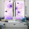 2Pcs Dandelion Curtains Butterfly Rustic Farmhouse Curtains For Adults Purple Gradient Romantic Suitable For Living Room Bedroom 3