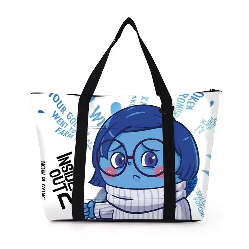 thumbnail image 1 of Inside Out Peripheral Printed Tote Handbag para niños niñas estudiantes versátil de gran capacidad Bolso de hombro externo, 1 of 4