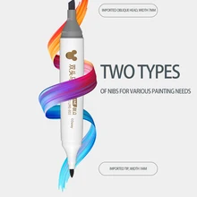 

Disney 24-color Double Headed Marker Gift Box Bag Set Sketching Oily Manga Drawing School Art Supplies Mickey Brush Limited