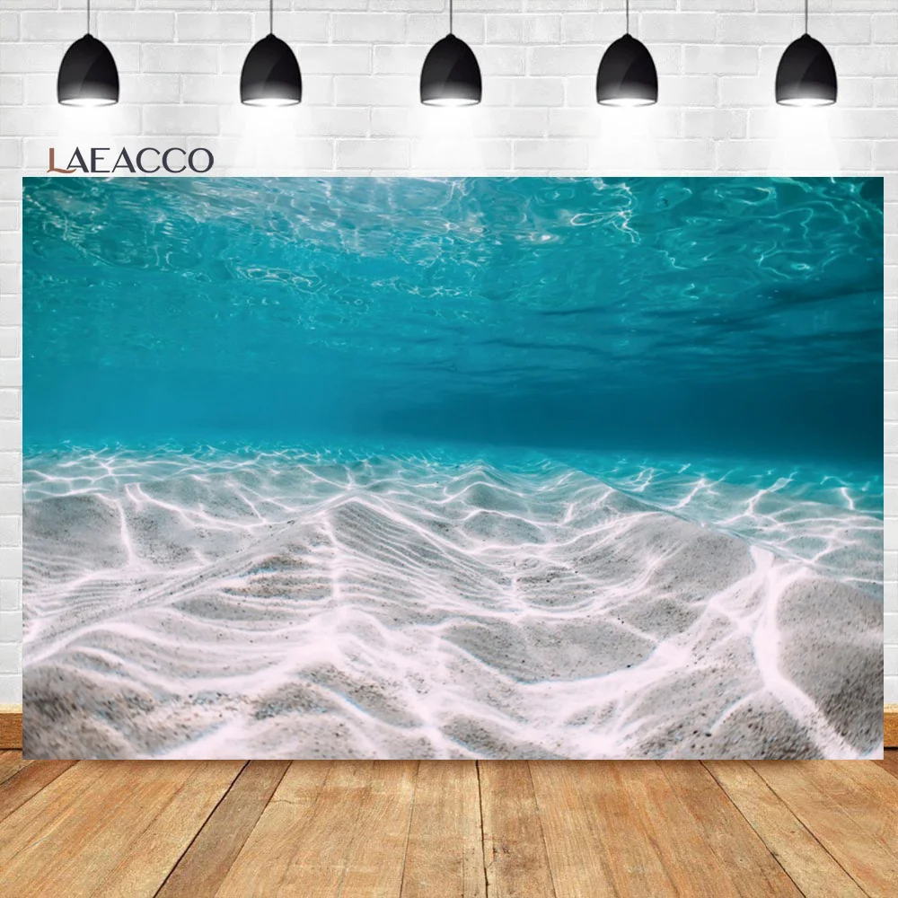 Laeacco 여름 파티 배경 수중 세계 해저 수영장 사진 스튜디오 소품에 대한  생일 사진 배경