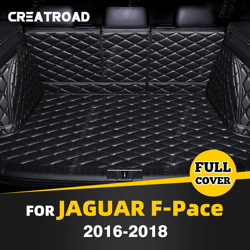 

Автомобильный коврик для багажника с полным покрытием для Jaguar F-Pace 2016-2018 17, автомобильный коврик для багажника, подкладка для груза, защитные аксессуары для интерьера