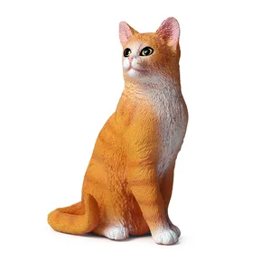 Simulation children's solid wildlife model ornaments domestic cat Persian pastoral cat