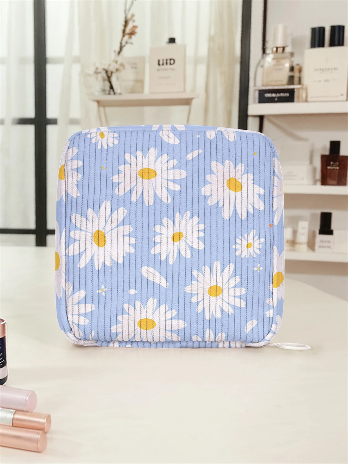 Floral pattern printed sanitary napkin storage bag, women's lightweight tissue bag, sanitary tissue bag