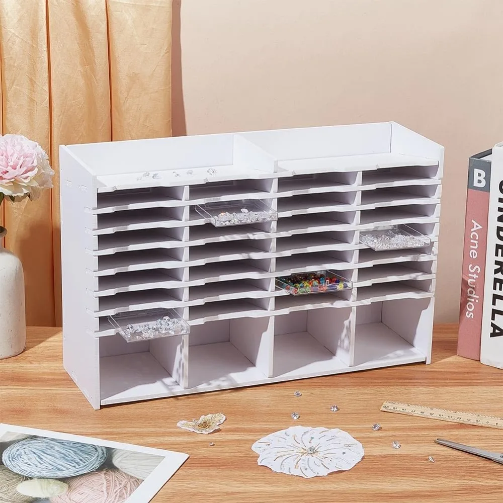 32 Slots Diamond Painting Tray Organizer Detachable Diamond Painting Tray Tower PVC Tower Storage Holder