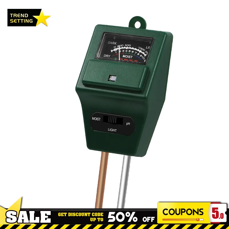 3 In 1 Bodem Ph Meter Bloempot Hygrometer Planten Groei Bodemvocht