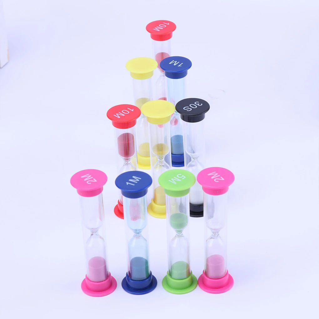 Sand timer Liquid hourglass timer Colored hourglass Hourglass Sand Timer Desktop Ornament Children Kids Gifts Desk Decoration Early Education Toy Sandglass 30s-10min