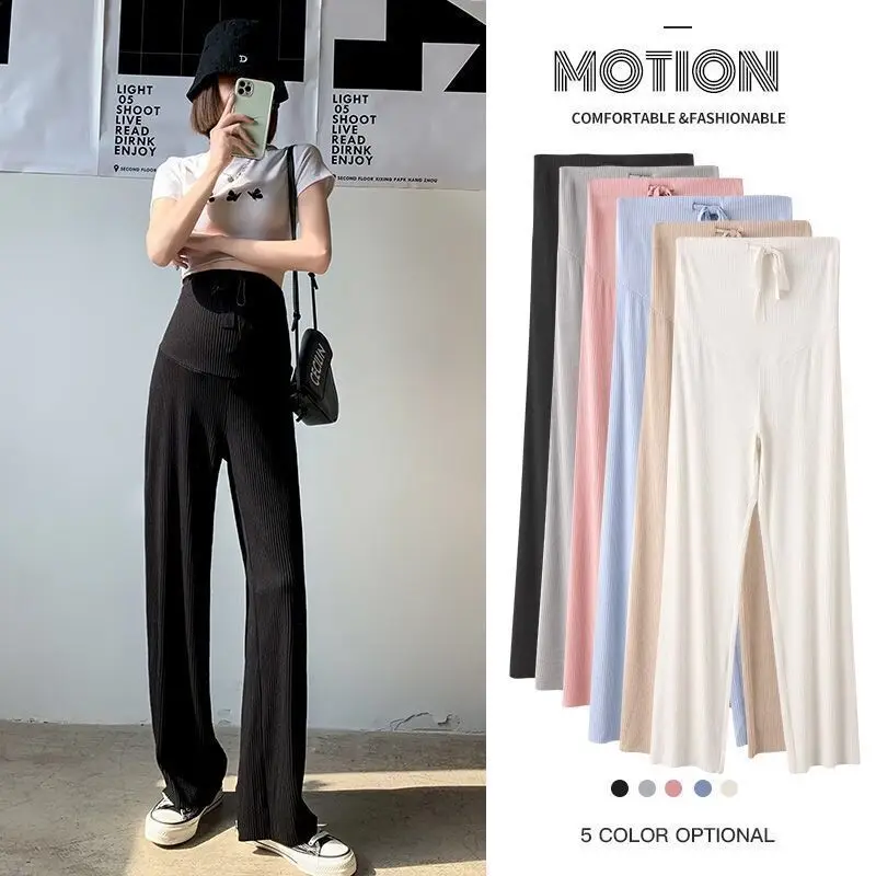 Maternity pants Women's High Waist Pants for Pregnant Women Summer Wear Thin Waist Pregnant Women