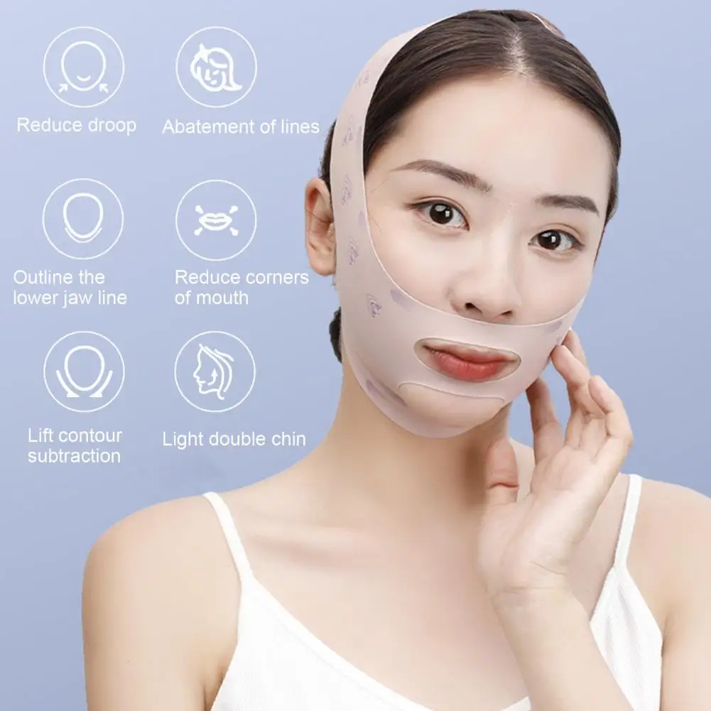 Maschera Viso Sottile Maschera Per Il Contorno Del Viso Riduce Le Rughe Cadenti Gonfiore Fasciatura A Forma Di V Viso Maschera Sottile Bandag Dimagran