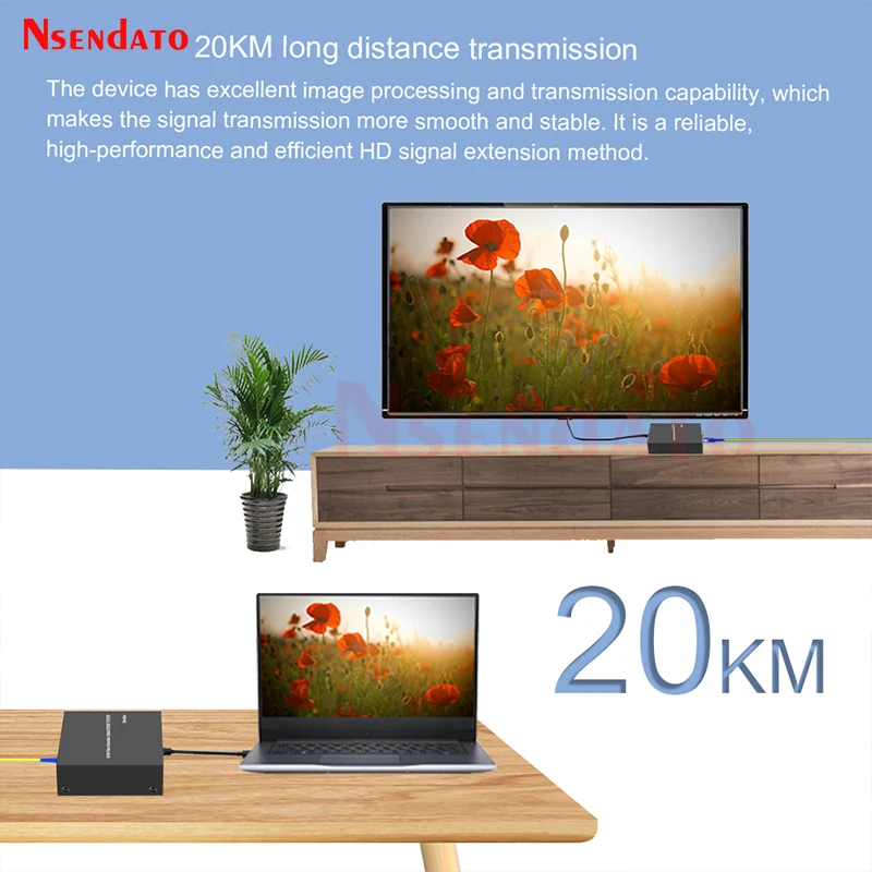 HDMI KVM Extender 20Km over Fiber Optic With USB2.0 SC HDMI to Fiber Optic AV Transmitter and Receiver Extender HDMI KVM Switch