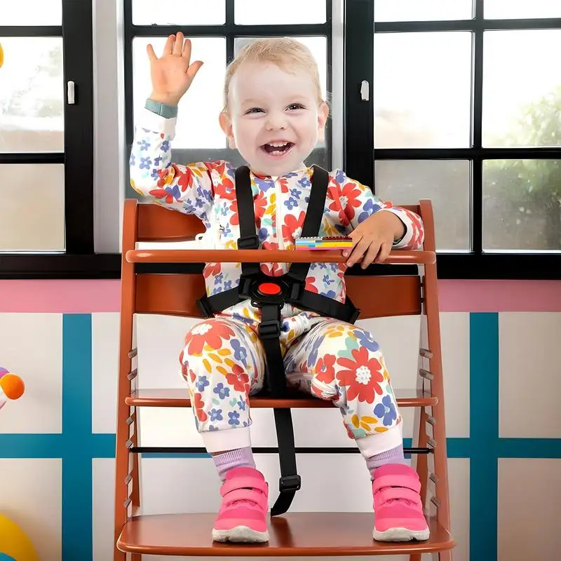 5 Point High Chair Harness Kids Protection Seat Belt Adjustable High Chair 5 Point Harness Seat Protection Belt For Stroller