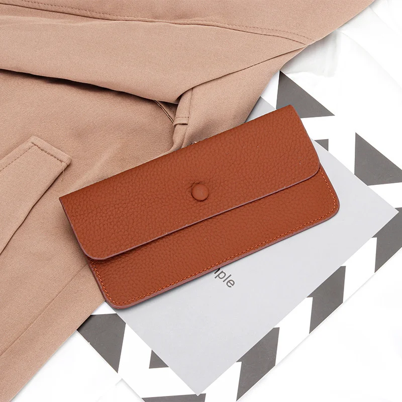 

Lady Hasp Purse Woman Wallet Ultra-thin Envelope Women's Small Purse Women's Long Handy Bag Leather Wallet Mobile Phone Pocket