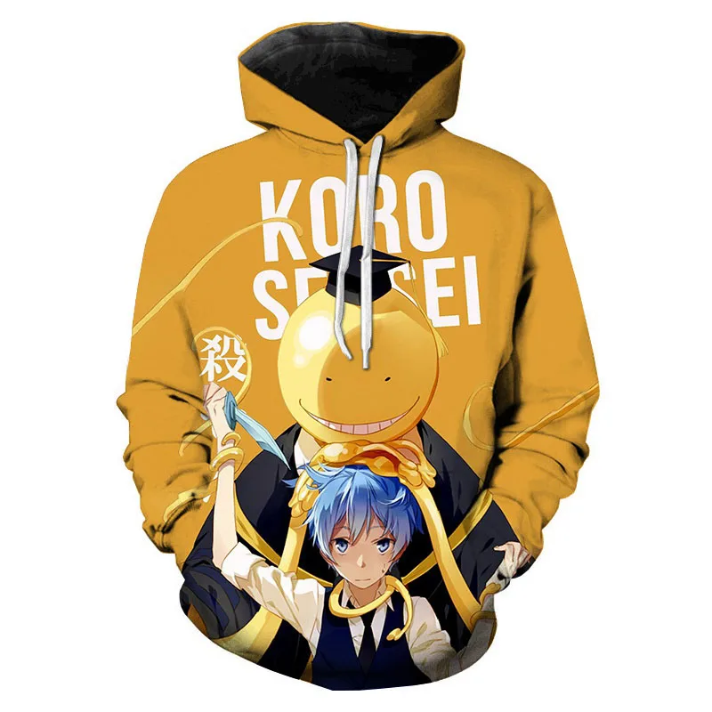 

2023 Anime Assassination Classroom Hoodies Men/Women Fashion Sweatshirts Boys/girls Large Size Streetwear Korosensei Clothes