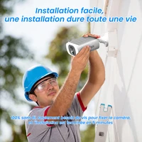 ANRAN Caméra Solaire, Caméra WiFi 2.4G, Caméras de Sécurité 2K pour la Protection de la Maison, Caméra avec Panneau Solaire et Batterie, Détection Humaine PIR, Alarme locale, Compatible Alexa, Couleur Vision Nocturne 6