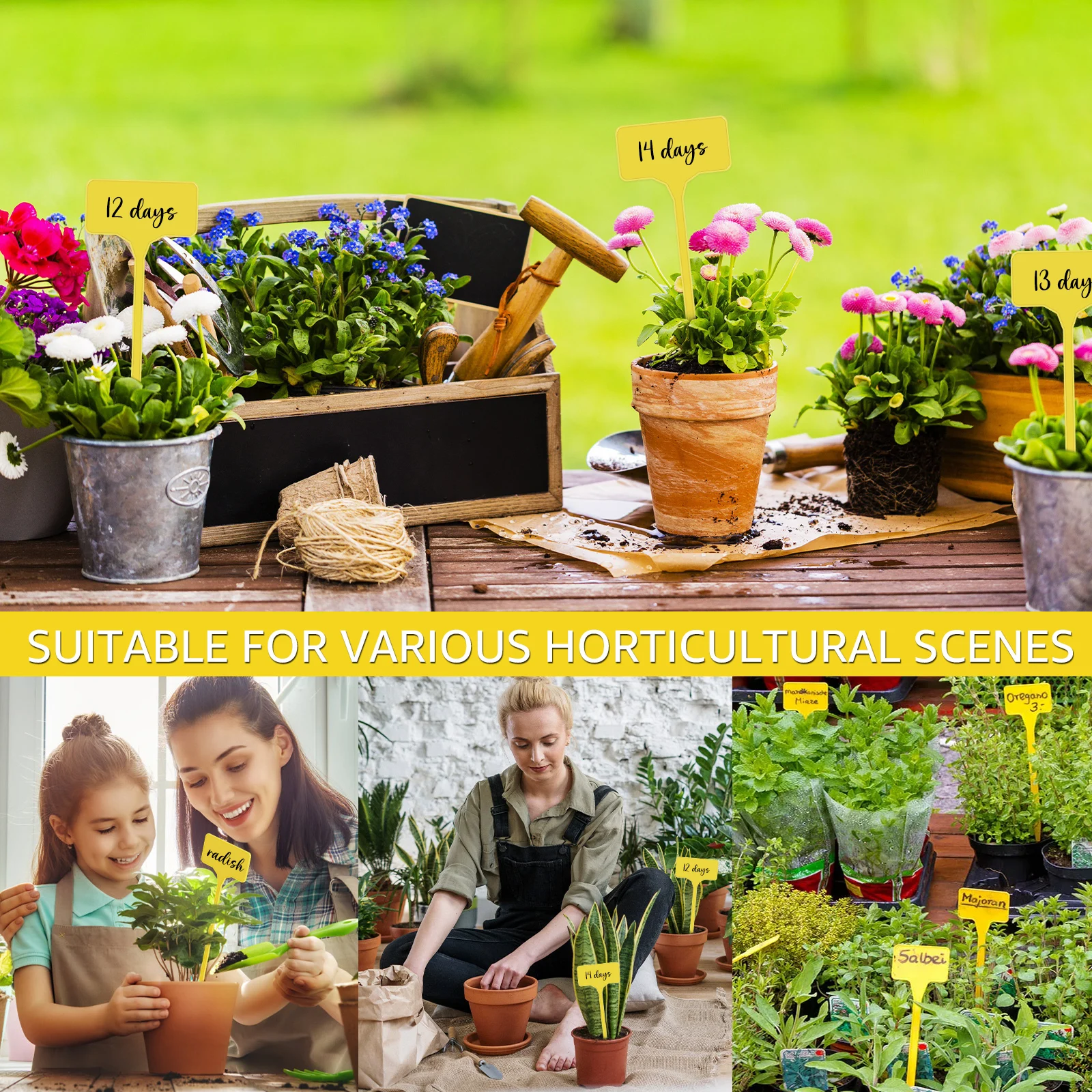 50/100Pcs Garden Plant Labels Plastic Waterproof T-Type Plant Tags Reusable Name Tags for Garden Farmland Greenhouse for garden labels,flower plant labels,plant markers