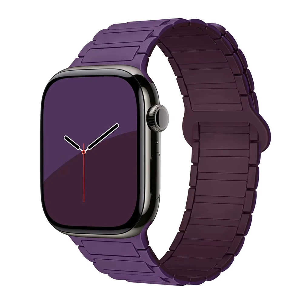 ตัวเลือกสินค้า สายซิลิโคนแม่เหล็ก iWatch 40-49 มม. ปรับได้ ใส่สบาย ทนทาน