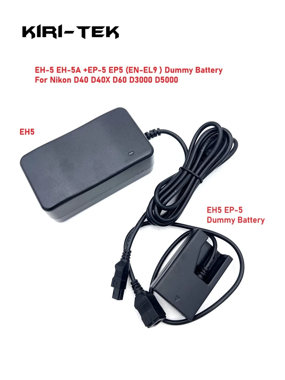 니콘 D40 D40X D60 D3000 D5000용 EH-5 EH-5A+EP-5 (내부 4핀) EP5 커퍼 EN-EL9 더미 배터리 카메라 AC 어댑터