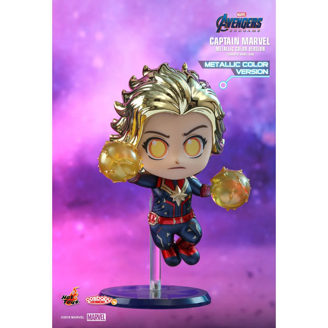 

Stock 100% Original HOTTOYS COSBABY COSB591 CAPTAIN MARVEL Avengers Endgame 4 Movie Character Model Collection Artwork Q Version