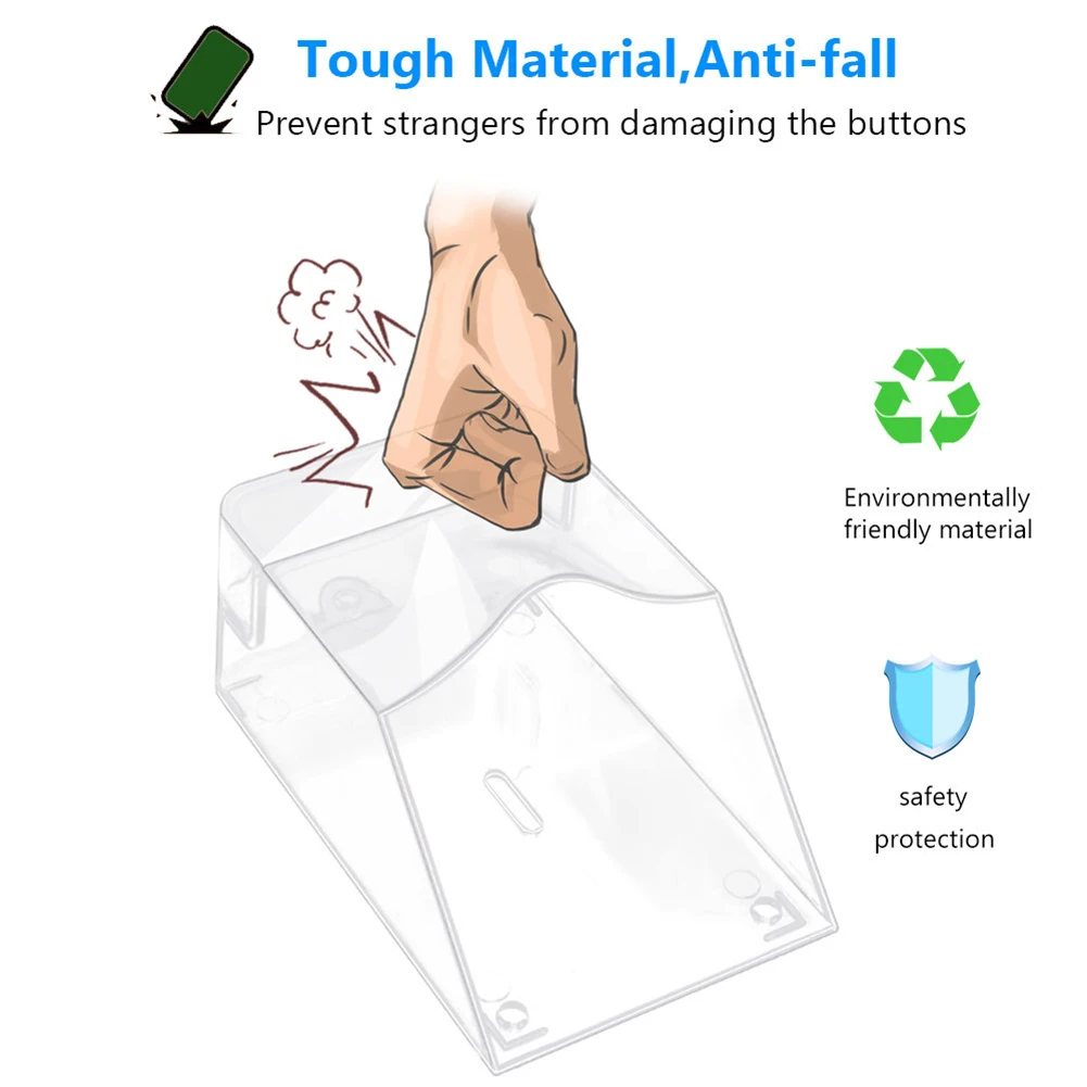 Waterproof Outdoor Transparent Cover for Wireless Doorbell Home Door Bell Ring wireless doorbell cover