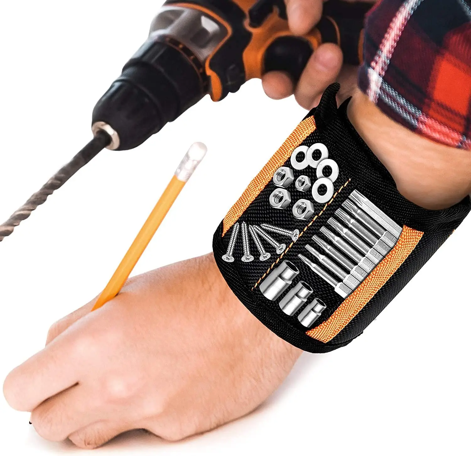 Magnetic Tool Wristband with Portable Attachment - Perfect DIY Gift
