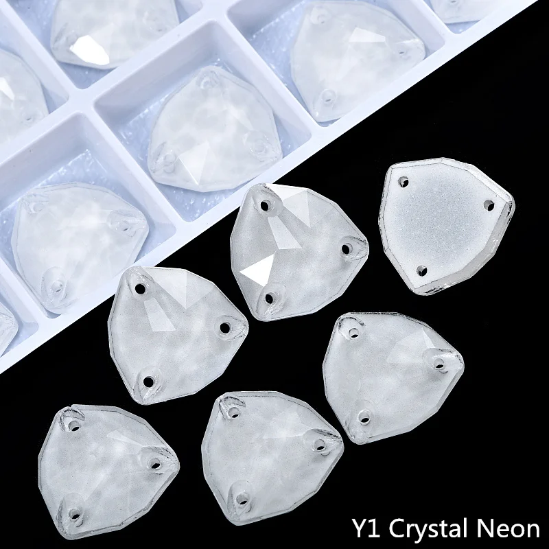 OLeeya K9 Glas Neon Aufnähbare Strass-Steine DIY-Zubehör Fluoreszierende Nähkristalle стразы für Kleidungsdekorationen – Detail 5